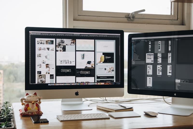 Website and code interface illustration