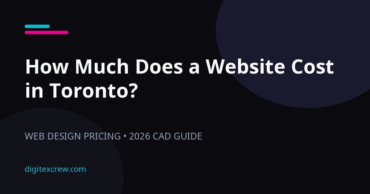 How Much Does a Website Cost in Toronto?